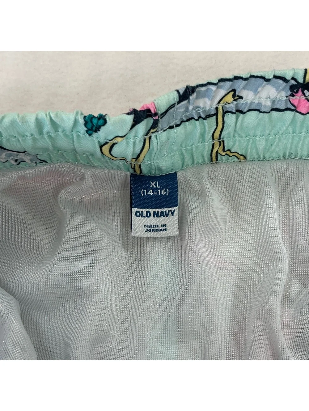 Old Navy Boys XL 14-16 Flamingo Surfboard Swim Trunks Beach Shorts